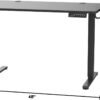 ErGear Height Adjustable Electric Standing Desk, 48 x 24 Inches Sit Stand up Desk, Memory Computer Home Office Desk with Two-Piece Desktop (Black)