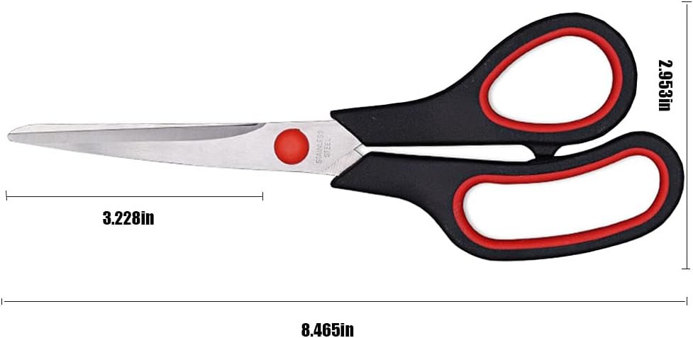 Scissors, Multipurpose office Scissors,8.5 Inch Ultra Sharp Shears, Comfort-Grip Handles Household scissors,Sturdy Sharp Craft Supplies - Pack of 5, Right/Left Hande - Image 2