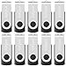 10-Pack Enfain 16GB USB 2.0 Swivel Flash Drives Shareable Data Storage for Home & Office Use (Black) : Electronics