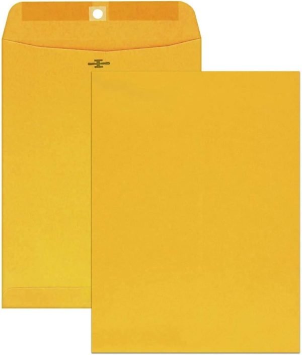 515U-pTQlL._AC_SL1244_.jpg Mead Mailing Envelopes, Clasp Closure, 9" X 12", All-Purpose 24-lb Paper, Brown Kraft Material, 20 per Box (76020)