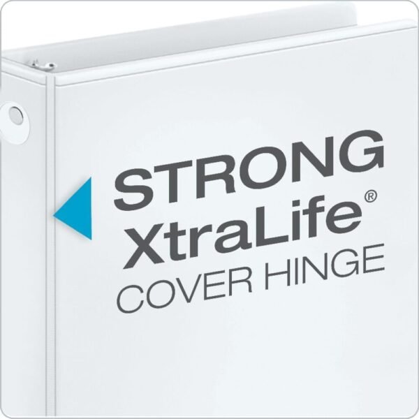 Cardinal Economy 3-Ring Binders, 1", Round Rings, Holds 225 Sheets, ClearVue Presentation View, Non-Stick, White, Carton of 12 (90621)