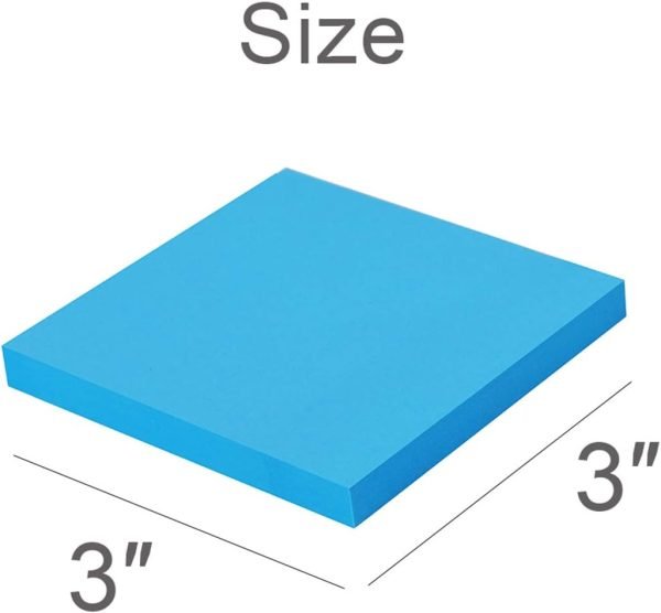 Sticky Notes 3x3 Inches,Bright Colors Self-Stick Pads, Easy to Post for Home, Office, Notebook, 82 Sheets/pad