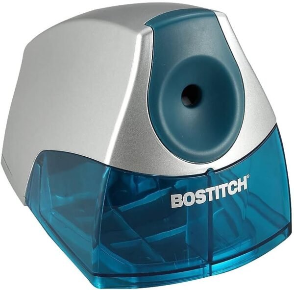 Bostitch Office Personal Electric Pencil Sharpener, Powerful Stall-Free Motor, High Capacity Shavings Tray, Blue