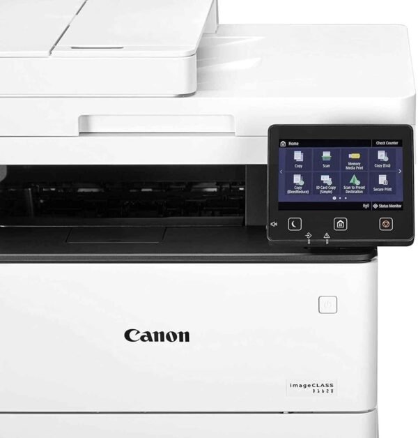 Canon imageCLASS D1620 - Monochrome Duplex Wireless Laser Printer, Multifunction With Scanner, Copier, Automatic Document Feeder, 3 Year Limited Warranty, 45 PPM, White