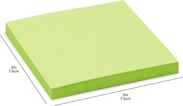 Amazon Basics Bulk Sticky Notes Office Supplies for Desk, 3x3 inch, 12-Pack, Assorted Colors