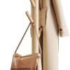 Pipishell Coat Rack Sturdy Wooden Coat Rack Stand, Adjustable Coat Tree, Free Standing Tree Hanger with 4 Sections & 8 Hooks, for Home/Bedroom/Office/Hallway/Entryway