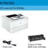 HP LaserJet Pro 4001dw Wireless Black & White Printer, Best-for-Office (2Z601F)