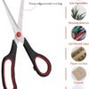 Scissors, Multipurpose office Scissors,8.5 Inch Ultra Sharp Shears, Comfort-Grip Handles Household scissors，Sturdy Sharp Craft Supplies - Pack of 5, Right/Left Hande