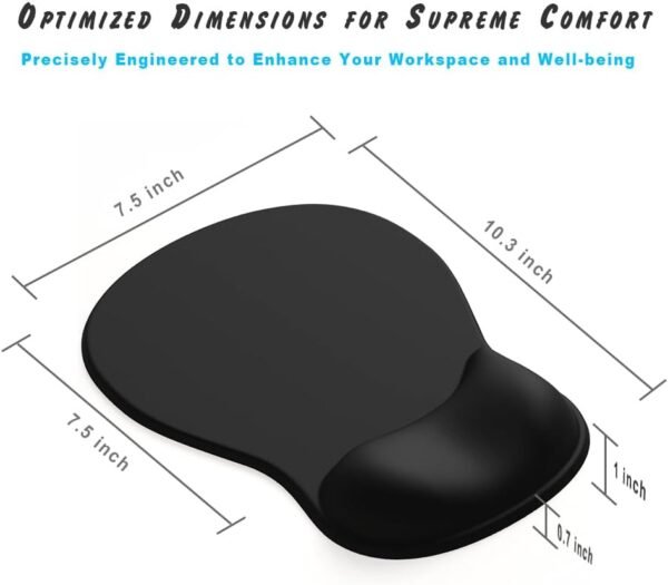 ErgoComfort Gel Wrist Rest Mouse Pad-Ergonomic Office Mousepad with Wrist Support-Non-Slip, Design Desk Accessories Mat for Home&Game Decor (02Pink Serenity)