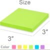 (24 Pack) Sticky Notes 3x3 in Post Bright Stickies Colorful Super Sticking Power Memo Pads, Strong Adhesive, 74 Sheets/pad
