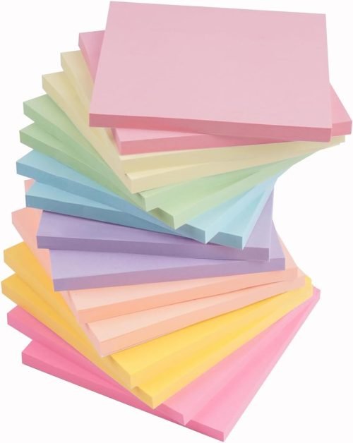 51rZuG3kKvL._AC_SL1500_.jpg Sticky Notes 16 Pads 3x3 inches, Self-Sticky Note Pads Multi Colors, School Supplies Office Products, Writing Memo for Holiday Shop, Teacher Appreciation Xmas Gift and Daily Life Organization