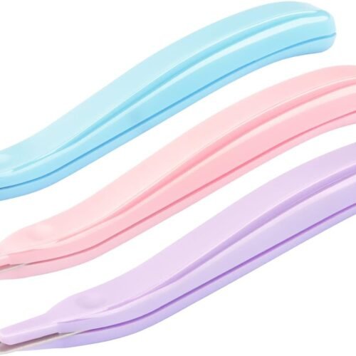 ZZTX 3 PCS Professional Magnetic Staple Remover Puller Rubberized Staples Remover Staple Removal Tool for School Office Home(Blue, Pink, Purple)