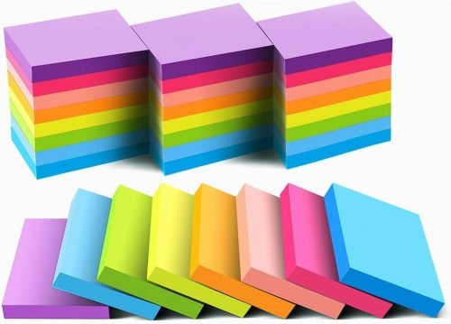 51vF2Qjm1sL._AC_SL1500_.jpg Sticky Notes 1.5x2 Inches, Bright Colors Self-Stick Pads, 24 Pack, 75 Sheets/Pad,1800 Sheets
