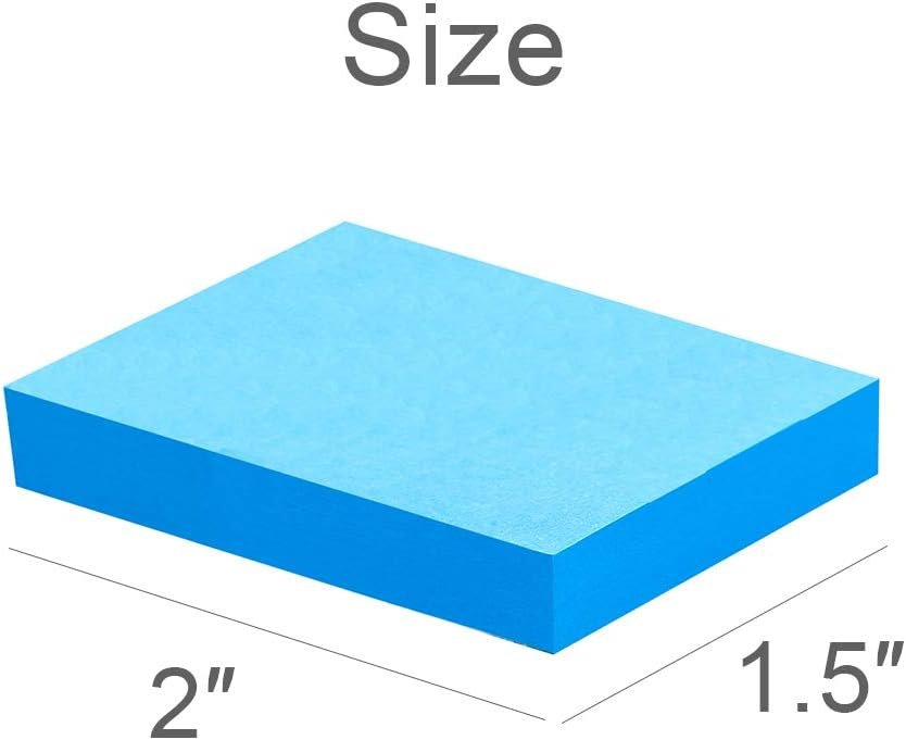Sticky Notes 1.5x2 Inches, Bright Colors Self-Stick Pads, 24 Pack, 75 Sheets/Pad,1800 Sheets - Image 2