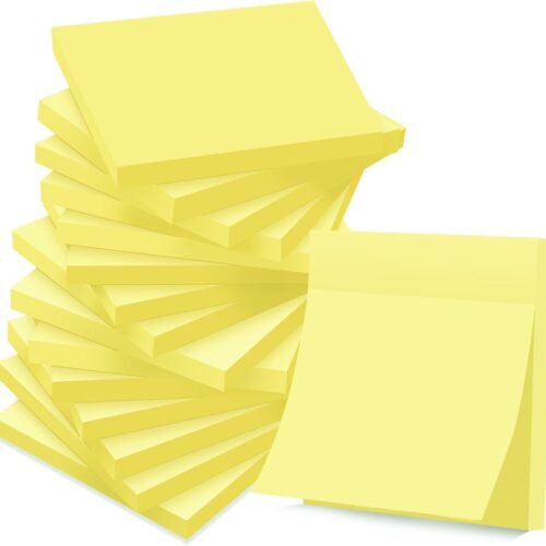 (16 Pack) Sticky Notes 3x3 in Canary Yellow, Clean Removal, Recyclable, Self-Stick Pads, Easy to Post for Home, Office, Notebook