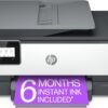 HP OfficeJet 8015e Wireless Color All-in-One Printer, 6 month Instant Ink trial included