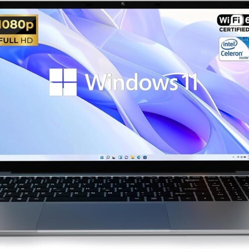 ApoloSign 15.6" Full HD Laptop, 12GB RAM, 512GB SSD, Expandable to 1TB, Intel N5095 Processor, Dual-Band WiFi, 178° Viewing Angle, Dual Speakers-Gray