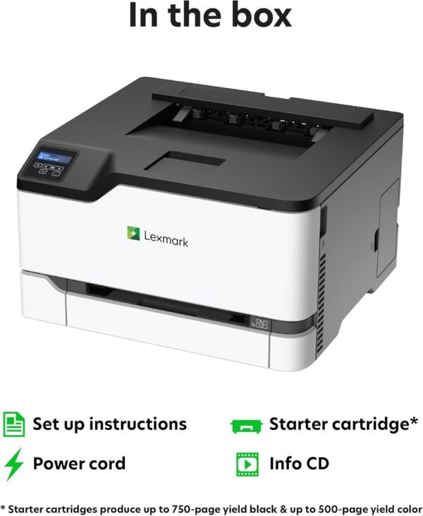 Lexmark CS331dw Color Laser Printer with Ethernet, Mobile-Friendly, Wireless Office Printer with Automatic Two-Sided Printing (3-Series)(40N9020)