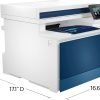 HP Color LaserJet Pro MFP 4301fdn Printer, Print, Scan, Copy, Fax, Fast, Easy setup, Mobile printing, Advanced security, Best-for-small teams. Ethernet & USB only. Not Wireless. 16.6 x 17.1 x 15.1 in.