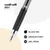uni-ball 207 Retractable Gel Pens Medium Point, 0.7mm, Black, 12 Pack