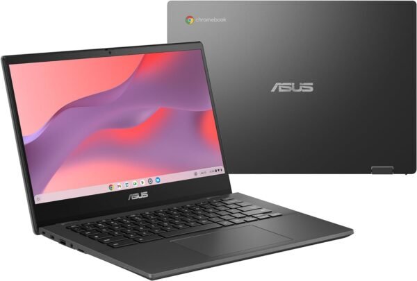 616aCuRtnpL._AC_SL1500_-1.jpg ASUS Chromebook CM14 Laptop, 14" HD Anti-Glare Display (1366x768), MediaTek Kompanio 520, 4GB RAM, 64GB eMMC, ChromeOS, Gray, CM1402CM2A-DS44, Gravity Grey