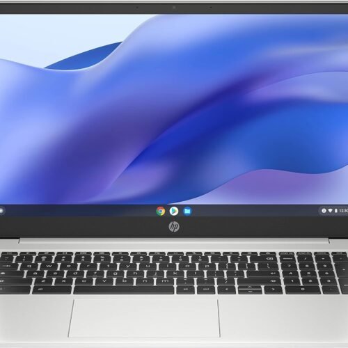 HP 15.6 HD Premium Chromebook, Intel Celeron N Processor 3.7GHz Turbo Speed, 8GB Ram, 64GB SSD, Ultra-Fast WiFi Up to 1700 Mbps, Chrome OS, Arctic Sliver