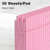 Pink Legal Pad Note Pads 8.5x11 inch, Wide Ruled Clear Print Writing Pads 30 Sheets/Pad, 20lb Colored Paper, Perforated Notepad with Sturdy Back (3 Pads Pink)
