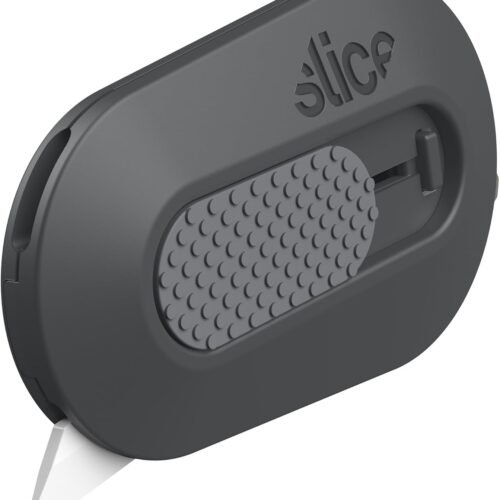 Slice Mini Box Cutter | Manual Retracting | Safe Ceramic Box Cutter Lasting 11x Longer than Metal | Box Opener | 1 Pack | Millennial Gray