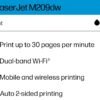 HP LaserJet M209dw Wireless Printer, Print, Fast speeds, Easy setup, Mobile printing,Best-for-small teams