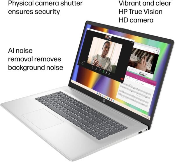 HP 17 Laptop (17.3" FHD Anti-Glare, AMD Ryzen 5 7430U, 32GB RAM, 1TB SSD, 6-Core (> i7-1165G7)), for Business, Enterprise, Students, Long Battery Life, Webcam, Fast Charge, Win 11 Pro w/AI Copilot
