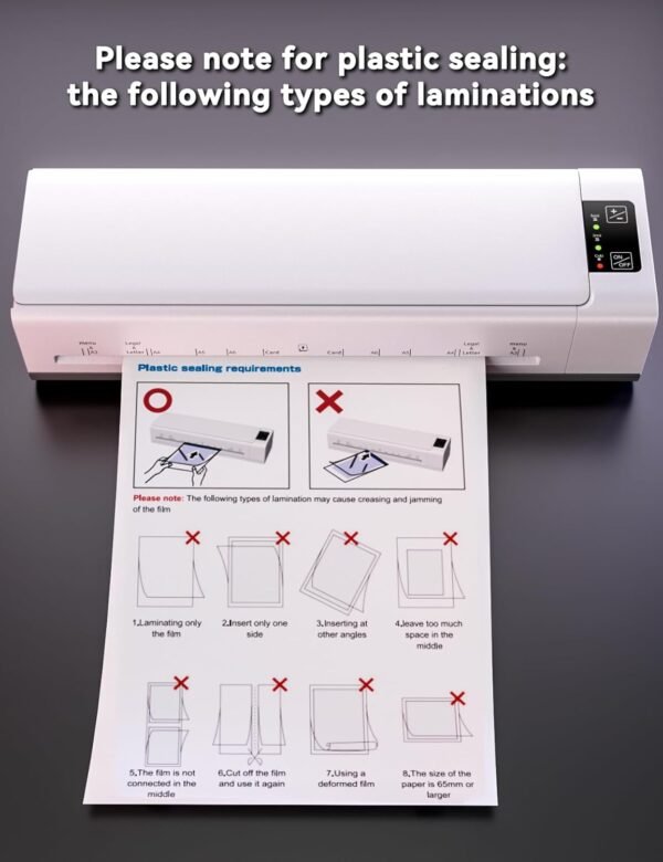 61AxdiVa8vL._AC_SL1500_.jpg A3 Laminator Machine,13 Inch 9-in-1 Laminating Machine with Laminating Sheets,Thermal Laminator Hot & Cold with Fast Warm Technology for Home,Office or School Supplies,White