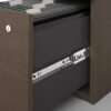 Bestar Logan U or L-Shaped Executive Office Desk with Pedestal and Hutch in Antigua, 66W