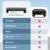JADENS Bluetooth Thermal Printer, Support 8.5" X 11" US Letter, Portable Printers Wireless for Travel, Inkless Printer Compatible with iOS, Android, Mobile Printer for Home, Office, School