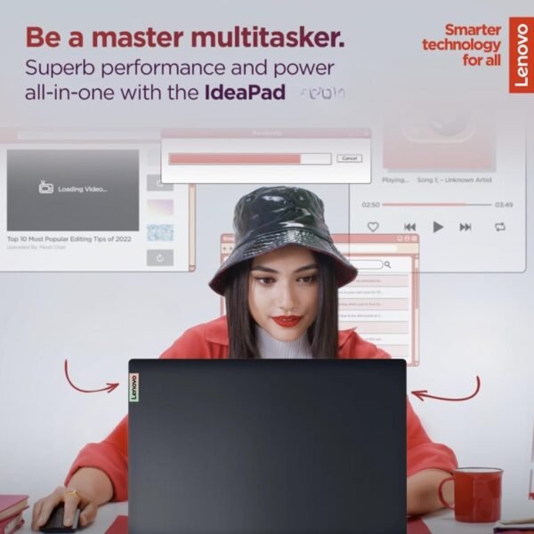 Lenovo IdeaPad 15.6 inch Laptop, 20GB RAM, 384GB Storage (256GB PCIe SSD + 128GB eMMC), Intel Celeron Dual Core Processor, Wi-Fi 6, w/WOWPC Recovery USB, Windows 11 with 1 Year Office 365