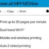 HP LaserJet MFP M234dw Wireless Printer, Print, scan, copy, Fast speeds, Easy setup,(6GW99F) (6GW99F#BGJ) Mobile printing, Best for small teams