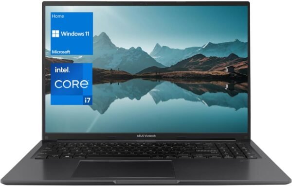 ASUS Vivobook Laptop, 16" FHD+ (1920 x 1200) Display, Intel Core i7-1255U Processor, 24GB RAM, 1TB SSD, Webcam, HDMI, Wi-Fi, Windows 11 Home, Black