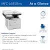Brother MFC-L6810DW Enterprise Monochrome Laser All-in-One Printer, Large Paper Capacity, Wireless Networking, Advanced Security Features, and Duplex Print, Scan, and Copy, Works with Alexa