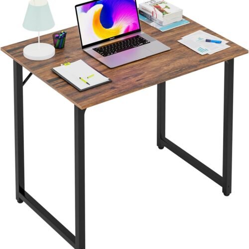 PayLessHere 32/39/47 inch Computer Desk Study Writing Table, Adjustable feet, Modern Furniture for Home Office (1, Brown, 32 inch)
