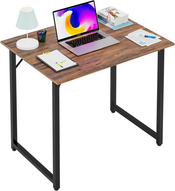 61H4EM2BwL._AC_SL1500_.jpg PayLessHere 32/39/47 inch Computer Desk Study Writing Table, Adjustable feet, Modern Furniture for Home Office (1, Brown, 32 inch)