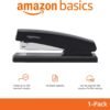 Amazon Basics Stapler with 1000 Staples, Office Stapler, 25 Sheet Capacity, Non-Slip, Black