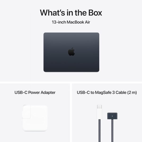 61KOV61fKtL._AC_SL1500_-1.jpg Apple 2025 MacBook Air 13-inch Laptop with M4 chip Built for Apple Intelligence, 13.6-inch Liquid Retina Display, 16GB Unified Memory, 512GB SSD Storage, 12MP Center Stage Camera, Touch ID; Midnight