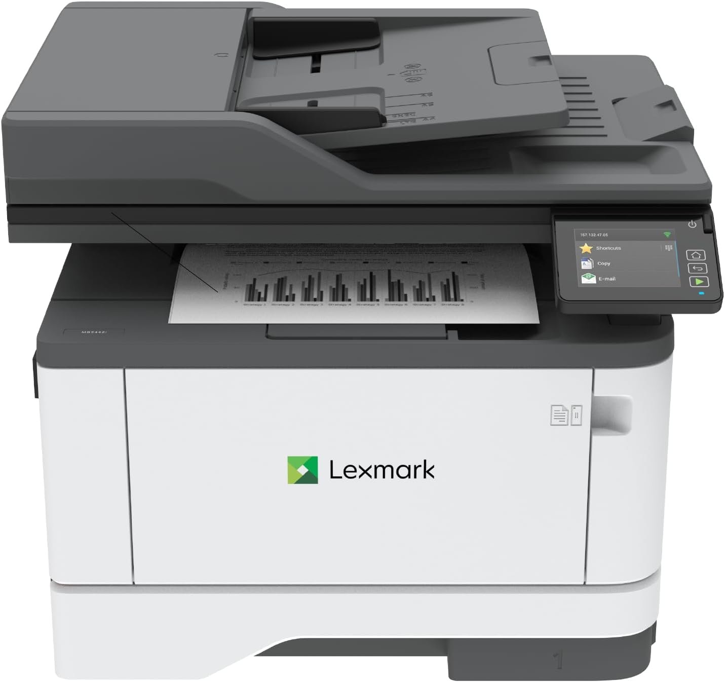 Lexmark MX431adw Laser Monochrome MFP Printer with Touchscreen, Copier Scanner Printer, Automatic Two-Sided Scanning, Wireless, Analog fax (29S0500)
