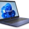 HP 14" HD Laptop, Windows 11, Intel Celeron Dual-Core Processor Up to 2.60GHz, 4GB RAM, 64GB SSD, Webcam, Dale Blue (Renewed)
