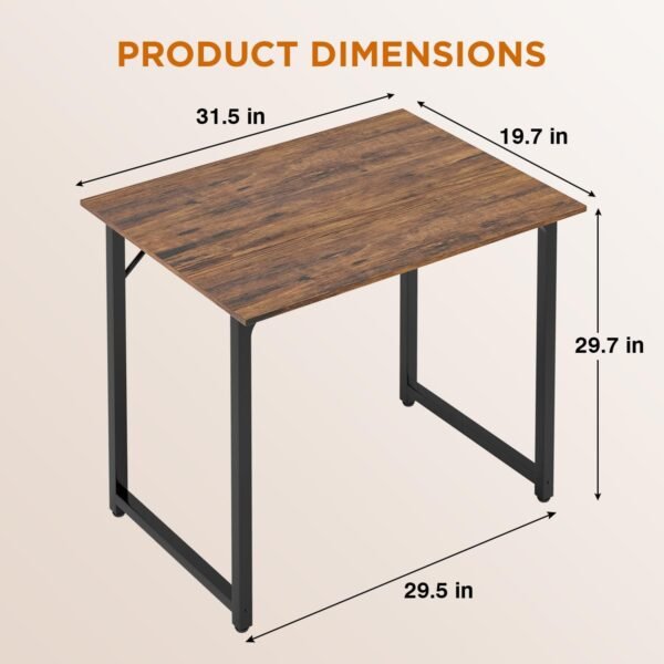 61MMv1h2EtL._AC_SL1500_.jpg PayLessHere 32/39/47 inch Computer Desk Study Writing Table, Adjustable feet, Modern Furniture for Home Office (1, Brown, 32 inch)