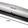 Bostitch Office Premium 3 Hole Punch, 12 Sheet Capacity, Metal, Rubber Base, Easy-Clean Tray, Silver