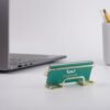 Business Card Holder for Desk, Cute Metal Card Organizers and Office Desk Accessories for Men and Women (Golden)