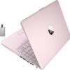 HP Premium Stream 14" HD BrightView Laptop, Intel Celeron N4120, 16GB RAM, 64GB eMMC Storage, UHD Graphics, HD Webcam, 1 Year Office 365, Bluetooth, WiFi, HDMI, Win 11s, Pink, 32GB Hotface USB Card