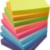 Sticky Notes 3x3 Inch, 8 Pack Sticky Pads (100 Sheet/Pad), Bulk Sticky Note Pads, Assorted Multicolor Self-Sticky Notes Pad - Back to School and Office Supplies Blank Desk Note Pads.