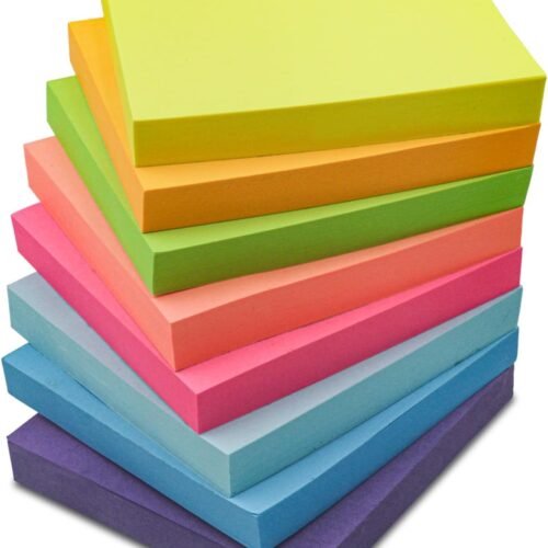 Sticky Notes 3x3 Inch, 8 Pack Sticky Pads (100 Sheet/Pad), Bulk Sticky Note Pads, Assorted Multicolor Self-Sticky Notes Pad - Back to School and Office Supplies Blank Desk Note Pads.