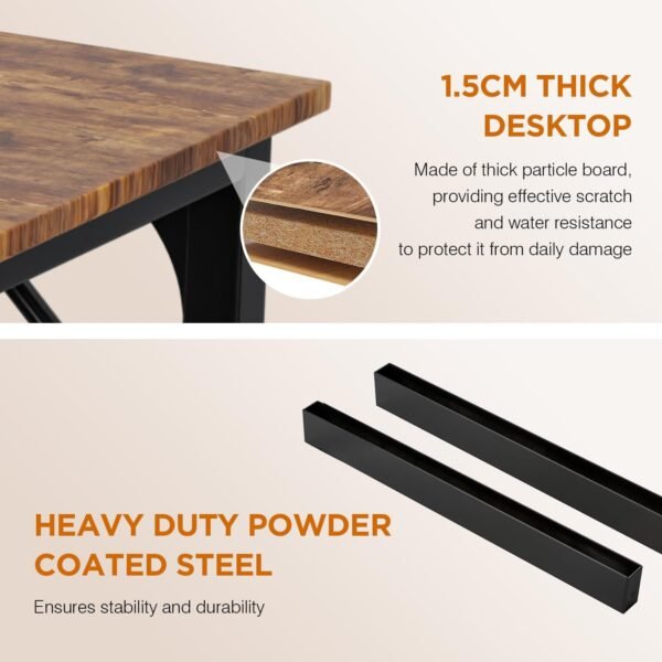 61R4dFmeowL._AC_SL1500_.jpg PayLessHere 32/39/47 inch Computer Desk Study Writing Table, Adjustable feet, Modern Furniture for Home Office (1, Brown, 32 inch)